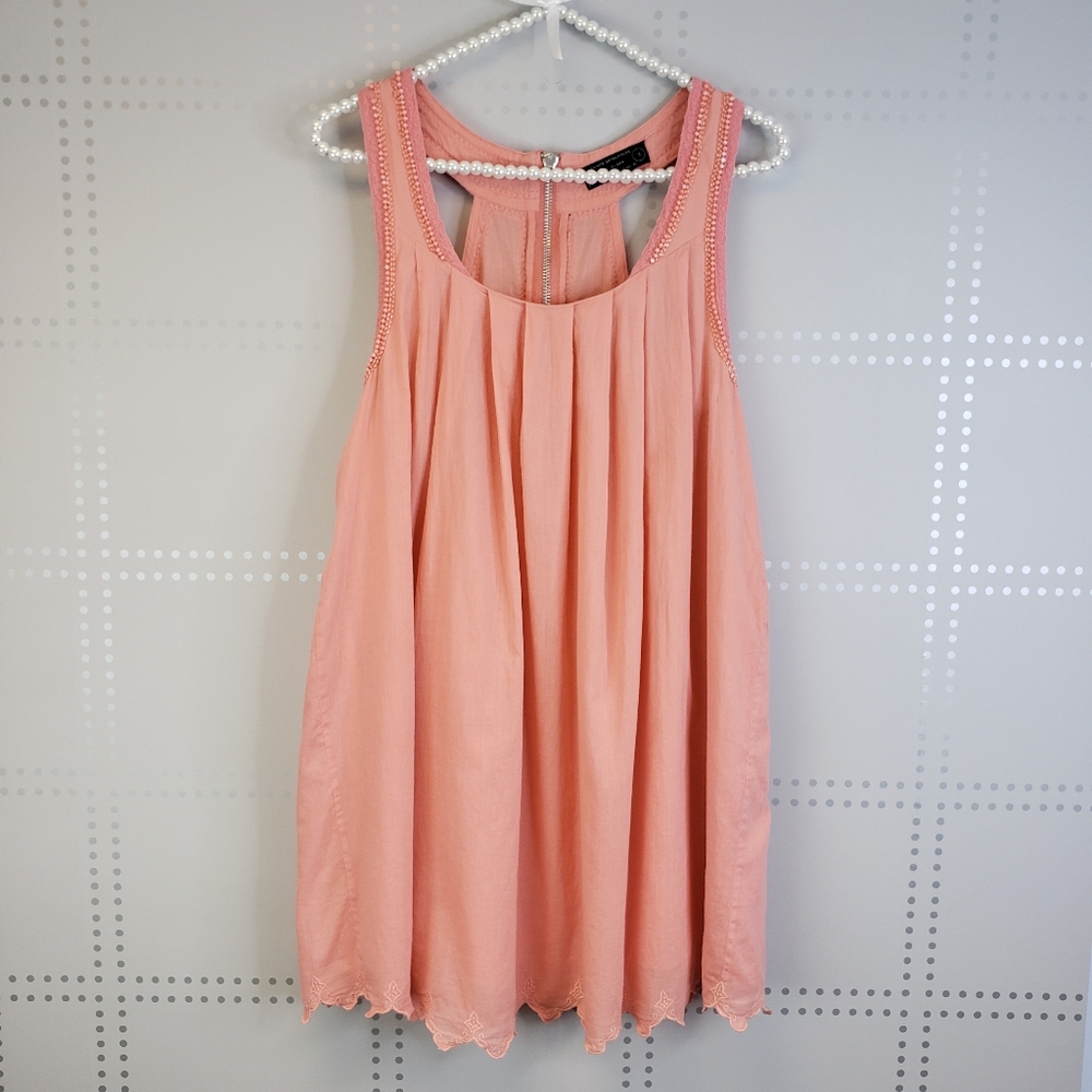 All Saints Leila Salmon Color Swing Dress